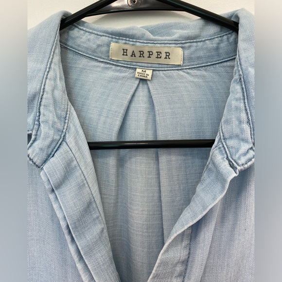 “Denim” light wash button up - Picture 3 of 6